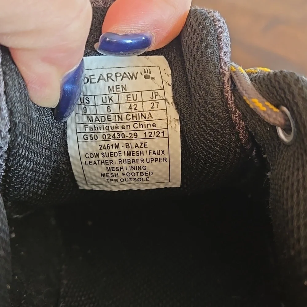 Bearpaw Blaze Leather Mens Hiking Shoe Size 9 - Picture 7 of 8